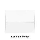 White Square Flapped Invitation Envelopes - 250 Per Pack (A6 4 ¾" x 6 ½") FoldCard