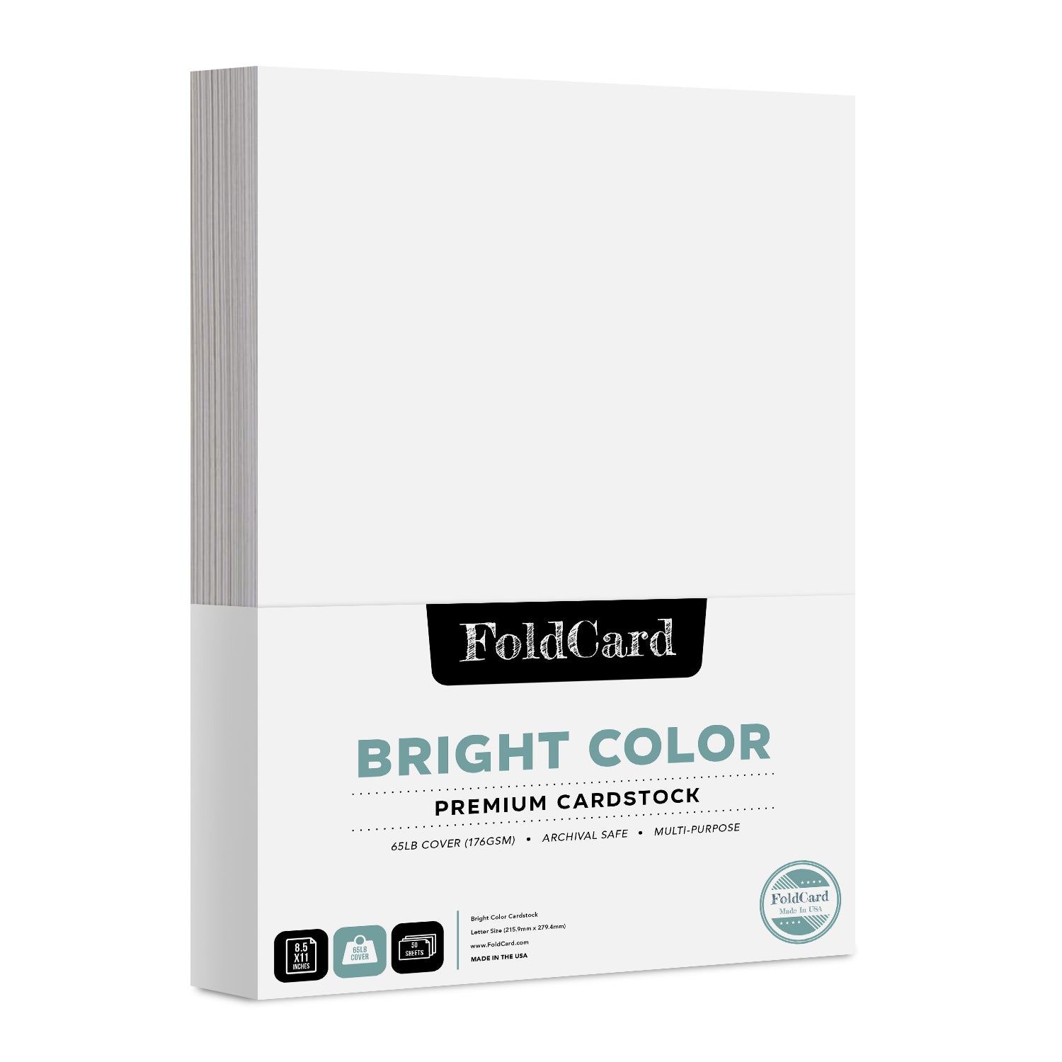 Premium Quality Bright Color Cardstock: 8.5 x 11 - 50 Sheets of 65lb Cover Weight