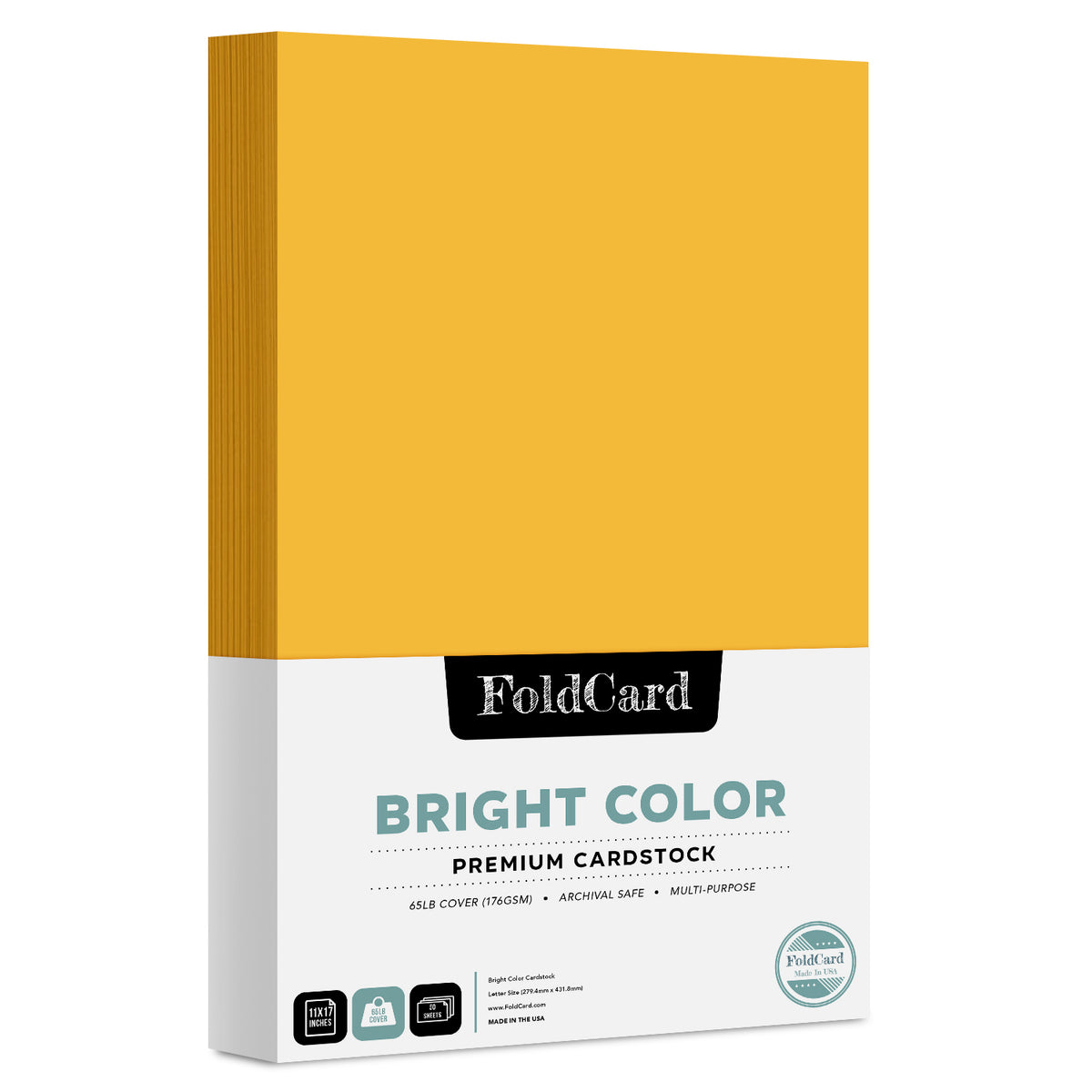 Premium Quality Bright Color Cardstock: 11 x 17 - 50 Sheets of 65lb Cover Weight