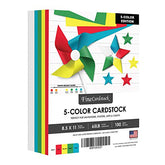 150-Sheet Assorted Color Cardstock Paper 8.5 x 11 for DIY Crafts & Printing FoldCard