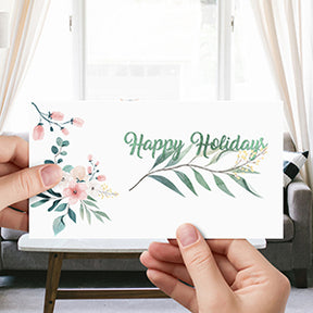 Happy Holidays Cash Envelopes w/ Blank Cards, 3-5/8 x 6-1/2 Inches | 25 per Pack