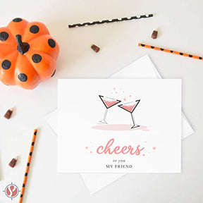 2023 Cheers and Congratulations Card 25 per Pack | A2 – 4.25 x 5.5” When Folded (Red) FoldCard