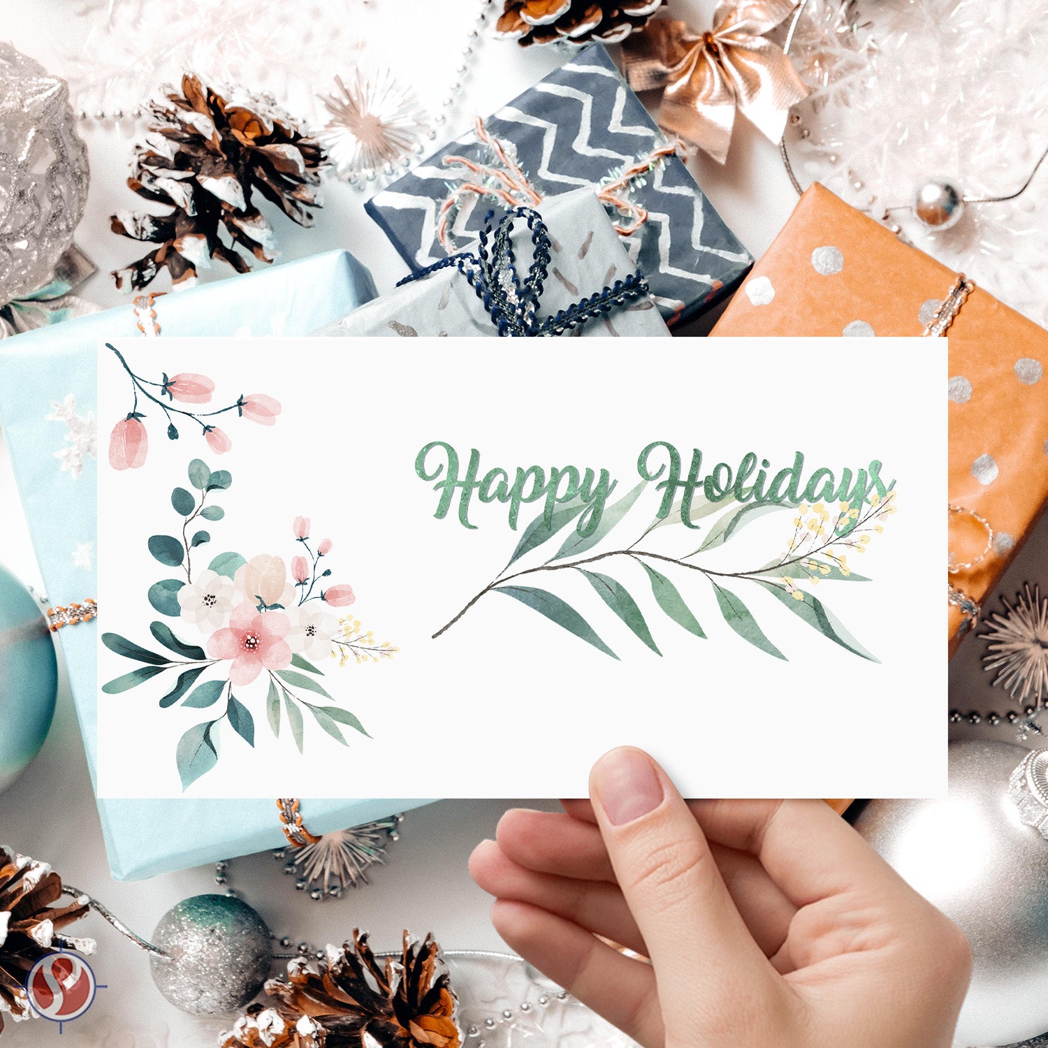 Happy Holidays Cash Envelopes w/ Blank Cards, 3-5/8 x 6-1/2 Inches | 25 per Pack
