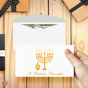 'A Freilichen Chanukah' Envelopes,  3-5/8" x 6-1/2" - 25 per Pack FoldCard