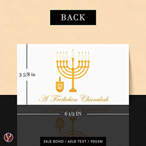 'A Freilichen Chanukah' Envelopes,  3-5/8" x 6-1/2" - 25 per Pack FoldCard