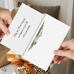 'A Freilichen Purim' Money Envelopes with Blank Note Cards | 3-5/8" x 6-1/2" | Pack of 25. FoldCard