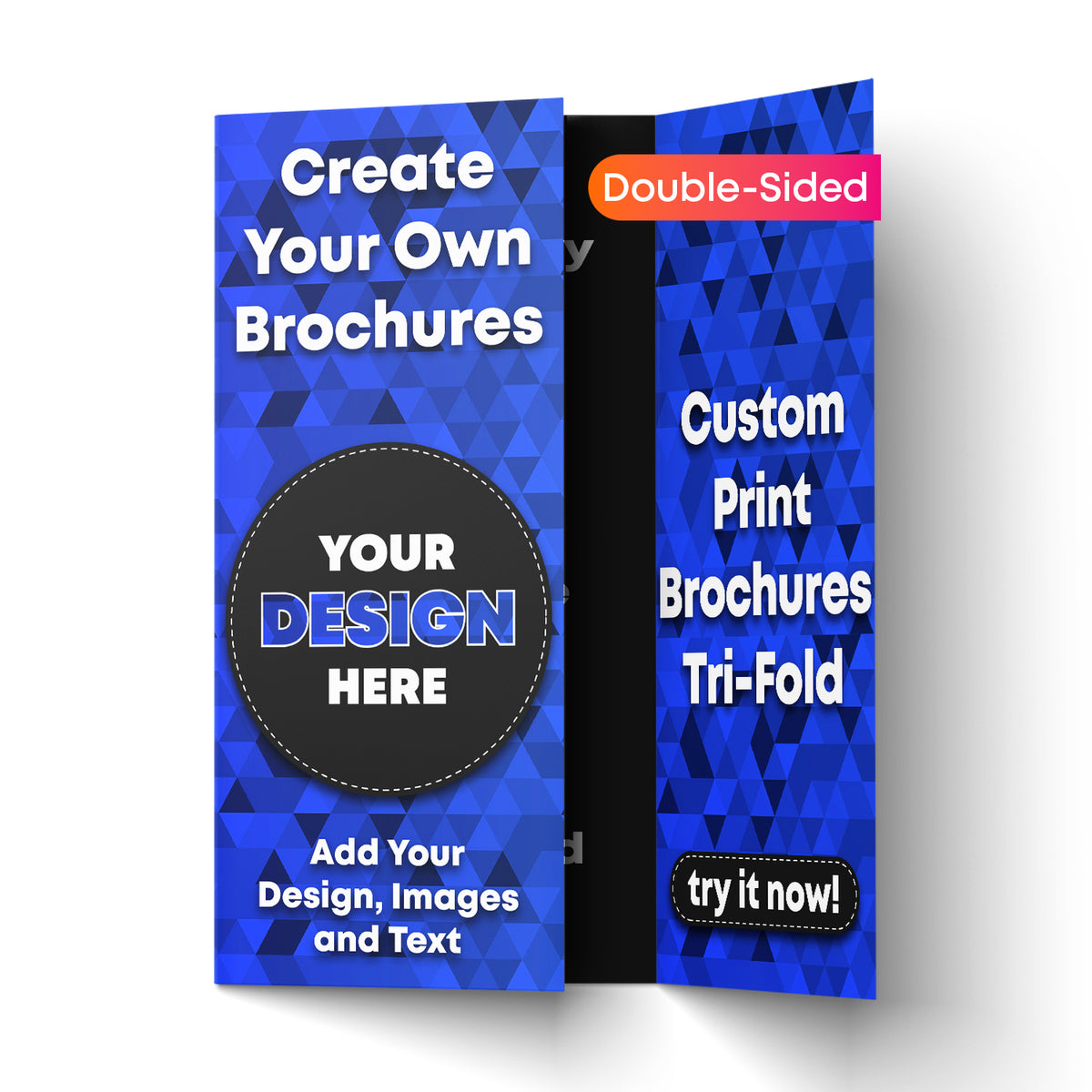 Custom Tri-Fold Gloss Brochures – 8.5 x 11, Upload Your Own Design