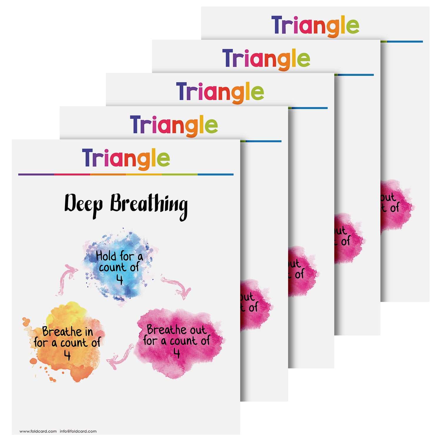 Triangle Deep Breathing Chart for Kids | Calming Corner Learning Poster