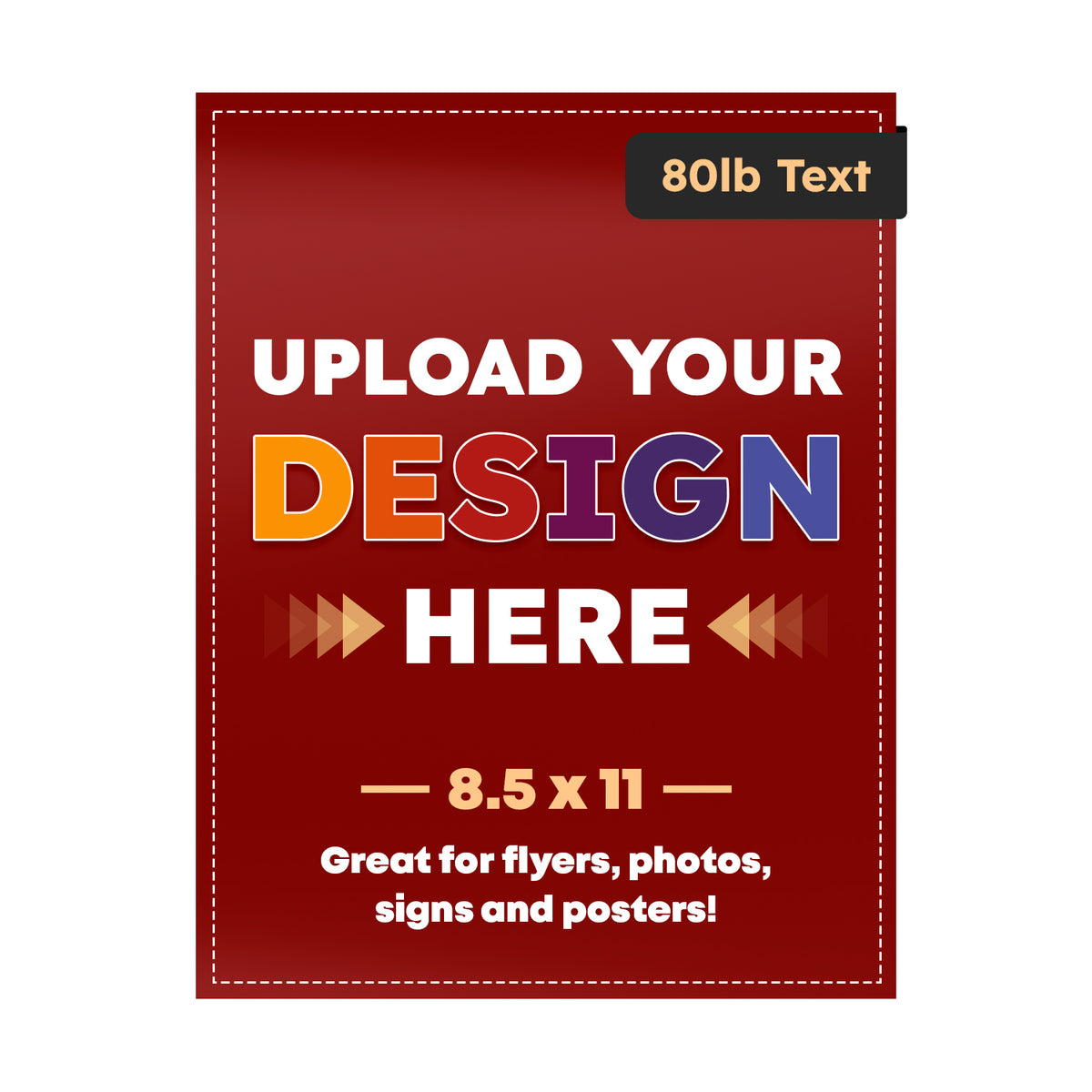 Custom Full Color Copy Flyers – Glossy Text Paper, Upload Your Own Design
