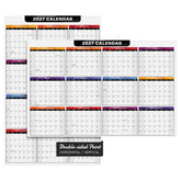 2027 Full Desk Calendar - 11 x 17” Large Size 2 Sided Vertical/Horizontal Reversible - Printed on Thick and Durable 80lb Cardstock (216 GSM) 2 per Pack