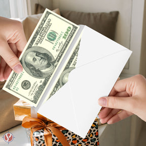 Happy Holidays Cash Envelopes w/ Blank Cards, 3-5/8 x 6-1/2 Inches | 25 per Pack