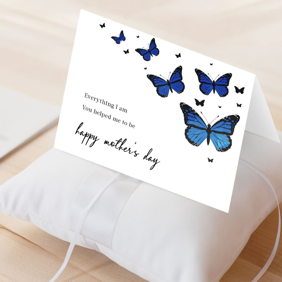 Everything I Am, You Helped Me to Be – Happy Mother's Day Greeting Cards and Envelopes for Mom, Wife | 4.25 x 5.5" | 10 per Pack