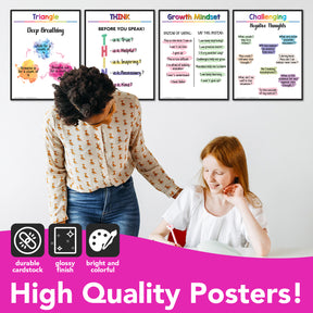 Calming Corner Educational Poster for Preschool-Gradeschool | 8.5 x 11 | 5 Pack