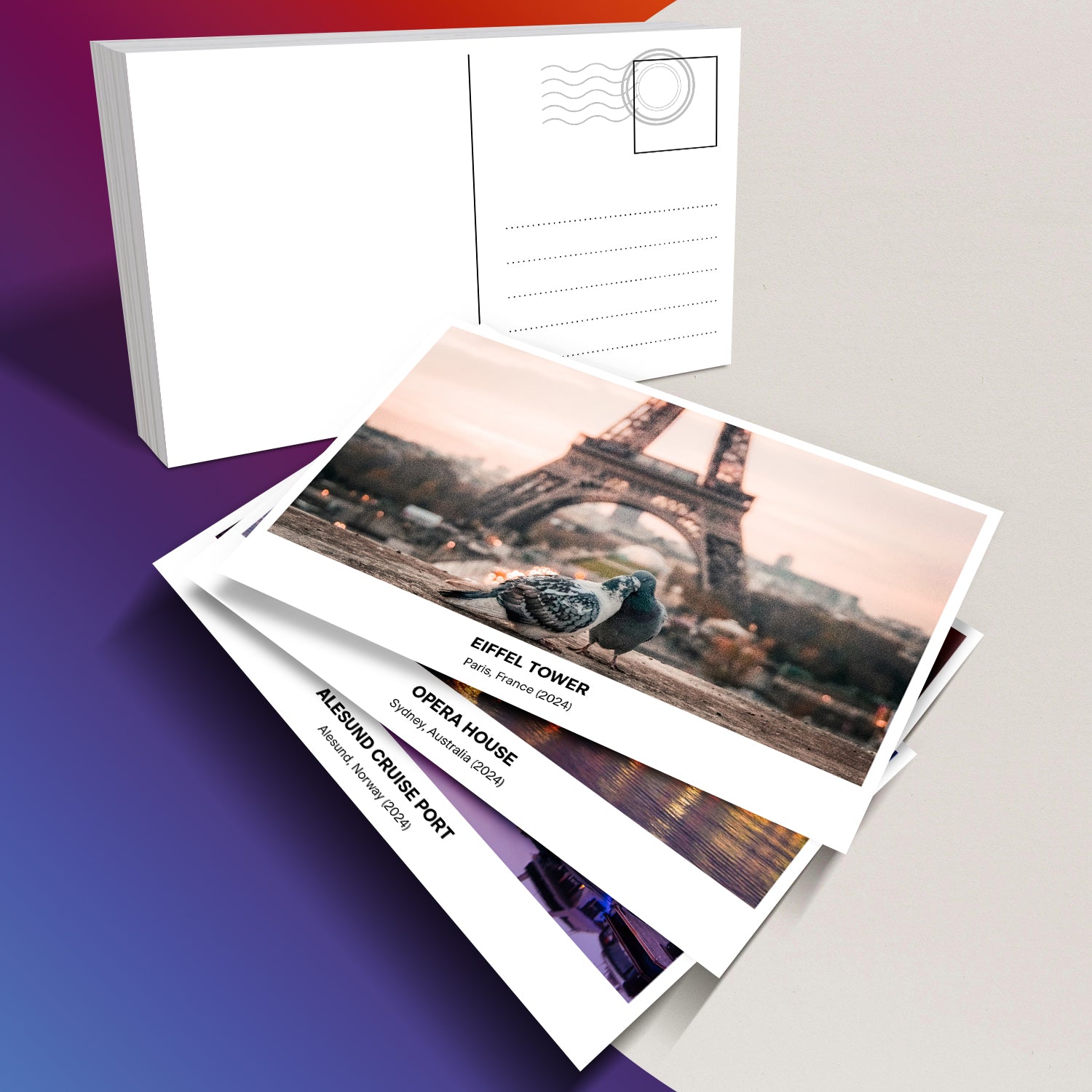 Custom Printed Postcards – 2-Sided Full Color on Thick Glossy Card Stock