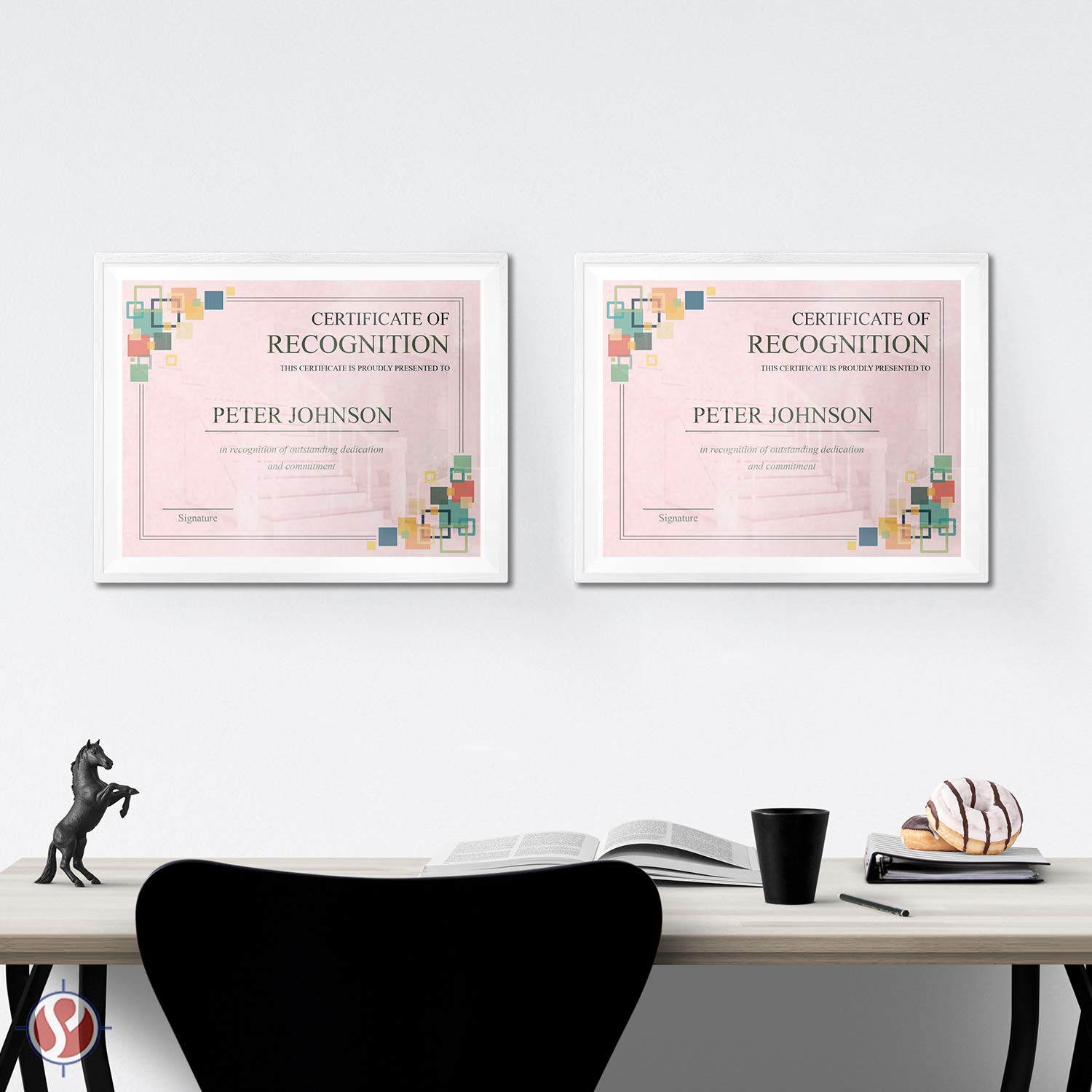 Certificados de premio en blanco elegantes - Tamaño carta, 10 hojas - Compatible con láser e inyección de tinta