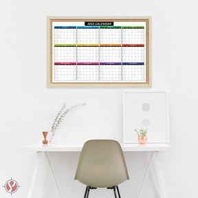 2024 Full Desk Calendar - 11 x 17” Large Size 2 Sided Vertical/Horizontal Reversible - Printed on Thick and Durable 80lb Cardstock (216 GSM) 2 per pck