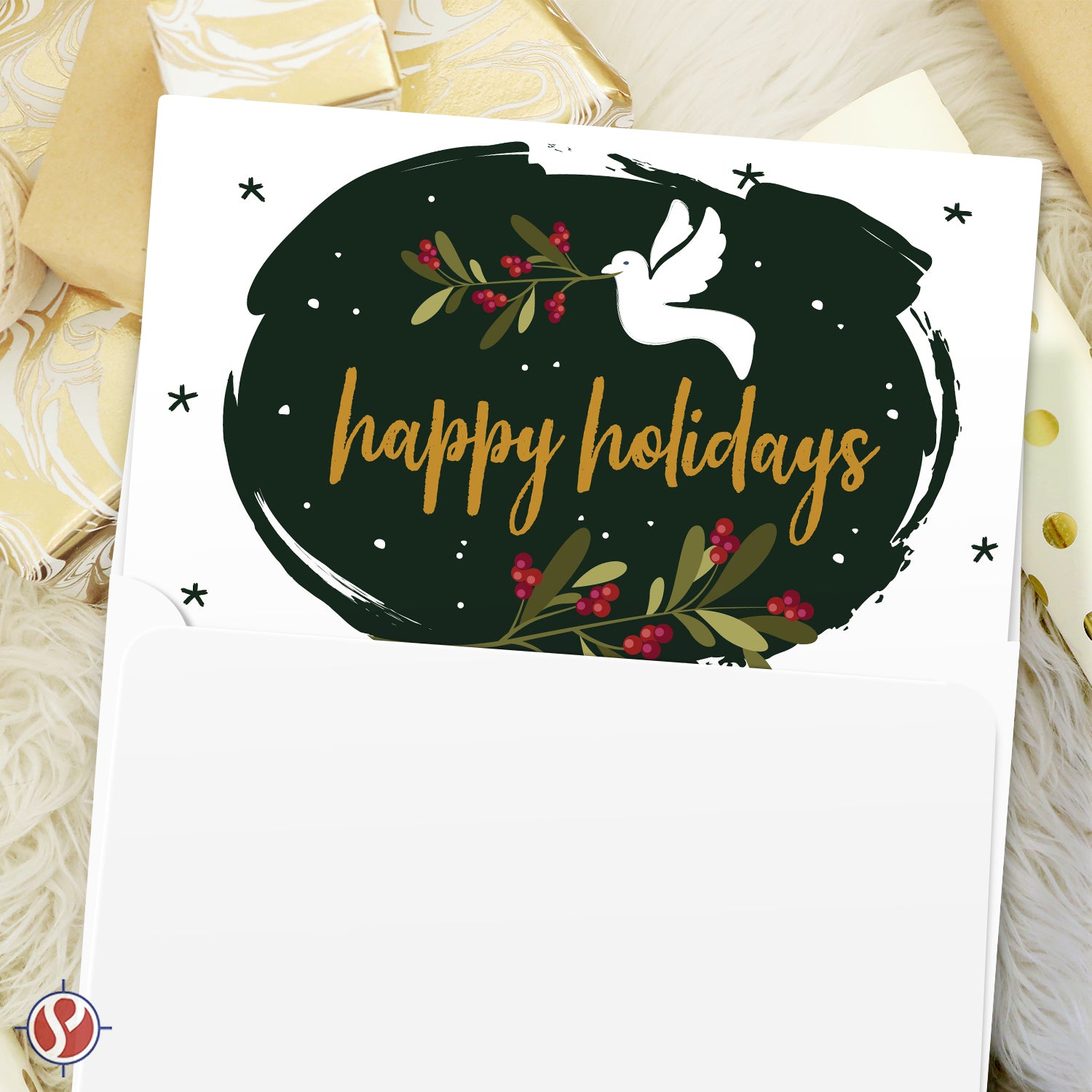 Happy Holidays, Shared Hope for Global Peace Greeting Cards & Envelopes, Set of 25