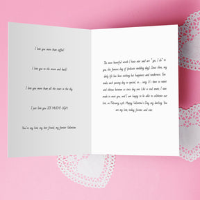 "You Complete Me" Big Valentine's Day Greeting Cards and Envelopes – 8.5" x 11" Large Jumbo Size Valentines Card – 2 per Pack