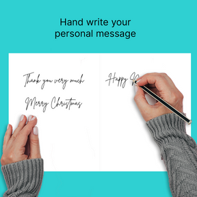 A Big Merry Christmas Greeting Cards with Envelopes – 8.5" x 11" Jumbo Size Thank You Cards for Large Groups and Teams  – 2 per Pack