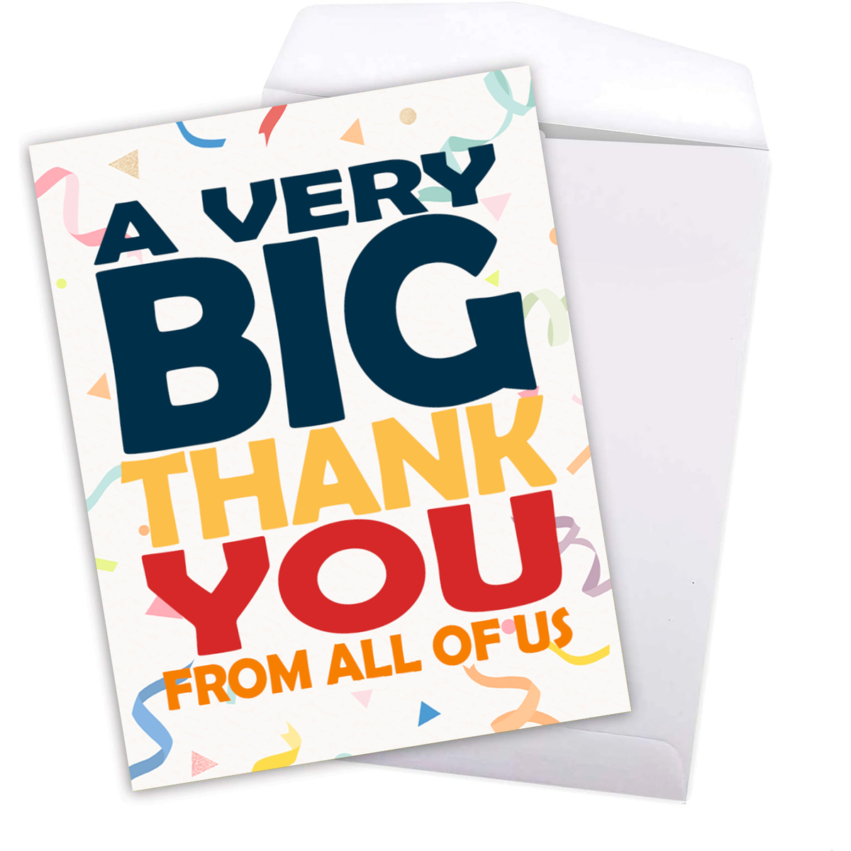 A Big Thank You Greeting Cards with Envelopes – 8.5" x 11" Jumbo Size Cards for Large Groups and Teams  – 2 per Pack