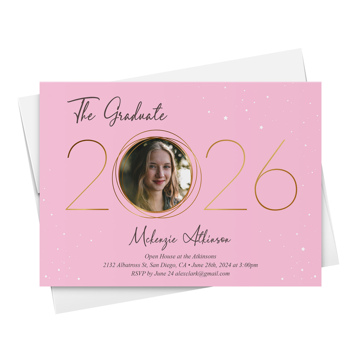 Personalized Graduation Photo Cards & Envelopes – 5 x 7, 25 per Pack