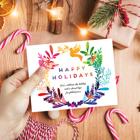 Happy Holidays, Shared Hope for Global Peace Greeting Cards & Envelopes, Set of 25