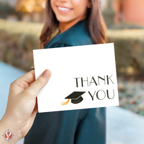 Tarjetas de agradecimiento de graduación 2023 - Tarjetas de felicitación lindas y elegantes para agradecimiento y celebración