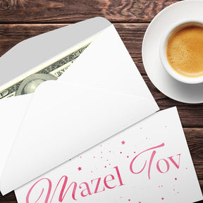 Mazel Tov Money Envelopes - 3 5/8" x 6 1/2" - 25 per Pack