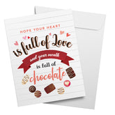"Heart Full of Love" Big Valentine's Day Greeting Cards and Envelopes – 8.5" x 11" Large Jumbo Size Valentines Card – 2 per Pack