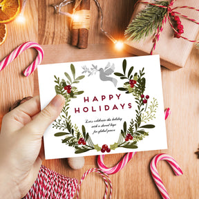 Happy Holidays, Shared Hope for Global Peace Greeting Cards & Envelopes, Set of 25