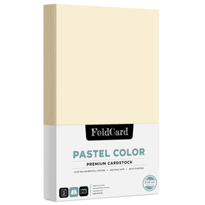 Premium Quality Pastel  Color Cardstock: 8.5 x 14 - 50 Sheets of 67lb Cover Weight