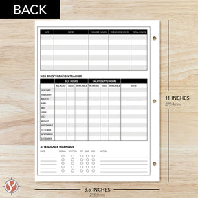 2025 Attendance Calendar Card Stock Paper – Great Employee Work Tracker