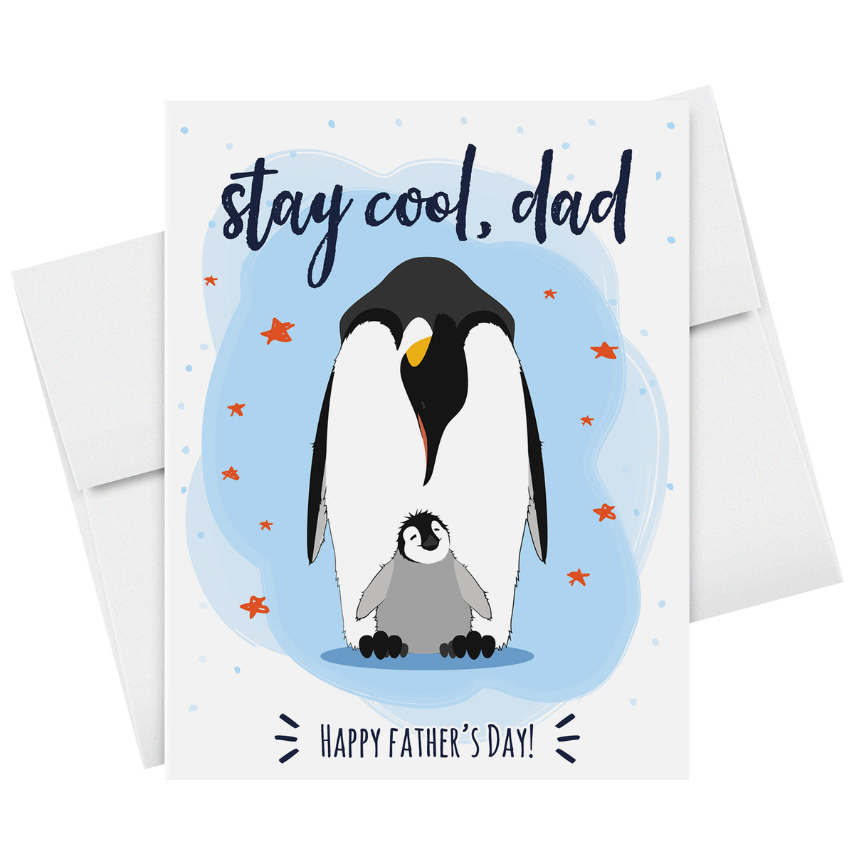Stay Cool, Dad! Happy Father's Day Greeting Cards and Envelopes for Dad, Stepdad | 4.25 x 5.5 | 10 per Pack