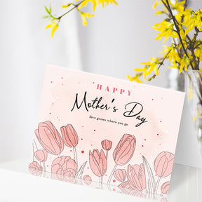 Happy Mother's Day, Love Grows Where You Go – Appreciation Thank You Greeting Cards and Envelopes for Mom, Wife | 4.25 x 5.5 | 10 per Pack