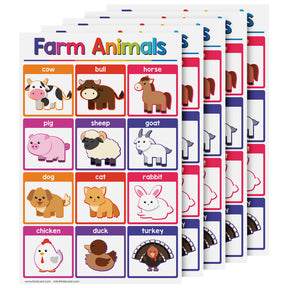 Educational Poster for Preschool-Gradeschool | 11 x 17 | 5 Pack