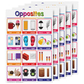 Vibrant Opposites Chart for Kids - Fun Learning Poster | Preschool to Grade 1 | 11" x 17" 5-Pack