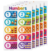 Numbers 1-10 Chart for Kids | Bright and Colorful Educational Poster | 11" x 17" | 5 Pack