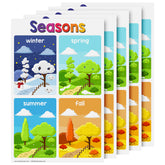 Seasons Chart for Kids | Bright and Colorful Educational Poster | 11" x 17" | 5 Pack