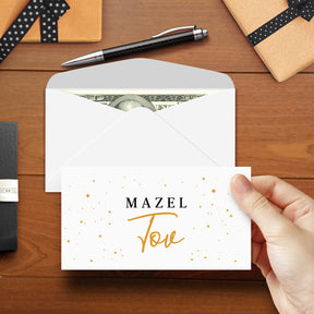 Mazel Tov Money Envelopes - 3 5/8" x 6 1/2" - 25 per Pack