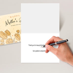 Happy Mother's Day, Love Grows Where You Go – Appreciation Thank You Greeting Cards and Envelopes for Mom, Wife | 4.25 x 5.5 | 10 per Pack