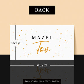 Mazel Tov Money Envelopes - 3 5/8" x 6 1/2" - 25 per Pack