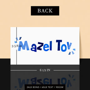 Mazel Tov Money Envelopes - 3 5/8" x 6 1/2" - 25 per Pack