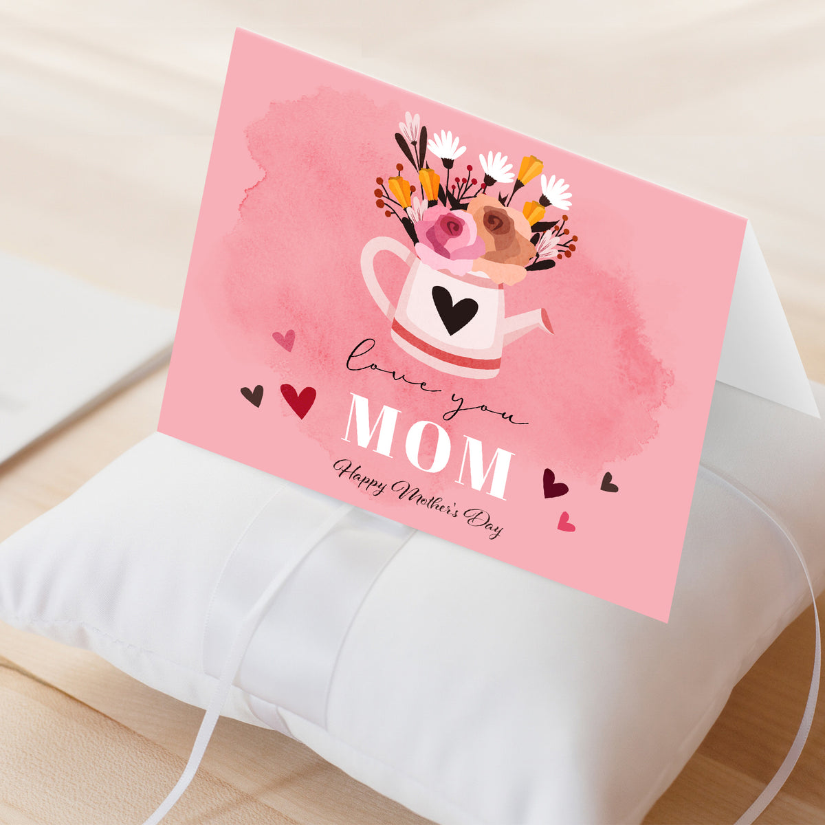 Love You Mom, Happy Mother's Day – Appreciation Thank You Greeting Cards and Envelopes for Mom, Wife | 4.25 x 5.5 | 10 per Pack