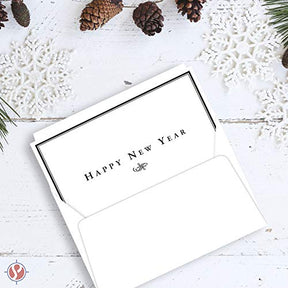 "Happy New Year" Greeting Cards & Envelopes - 25 Per Pack FoldCard