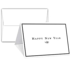 "Happy New Year" Greeting Cards & Envelopes - 25 Per Pack FoldCard