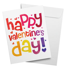 "Happy Valentine's Day" Big Valentine's Day Greeting Cards and Envelopes – 8.5" x 11" Large Jumbo Size Valentines Card – 2 per Pack