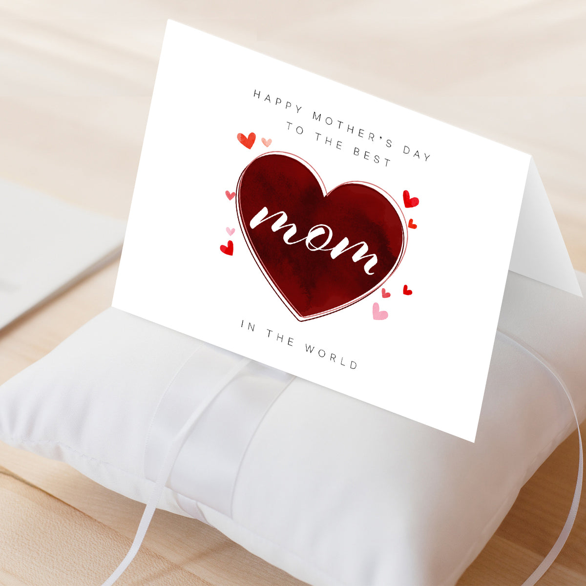 Happy Mother's Day to the Best Mom in the World – Thank You Greeting Cards and Envelopes for Mom, Wife | 4.25 x 5.5 | 10 per Pack