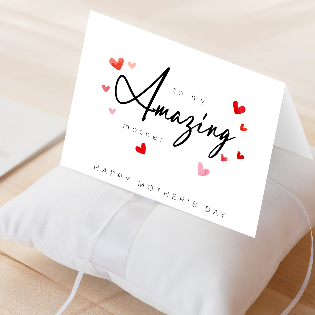 To My Amazing Mother, Happy Mother's Day – Thank You Greeting Cards and Envelopes for Mom, Wife | 4.25 x 5.5 | 10 per Pack