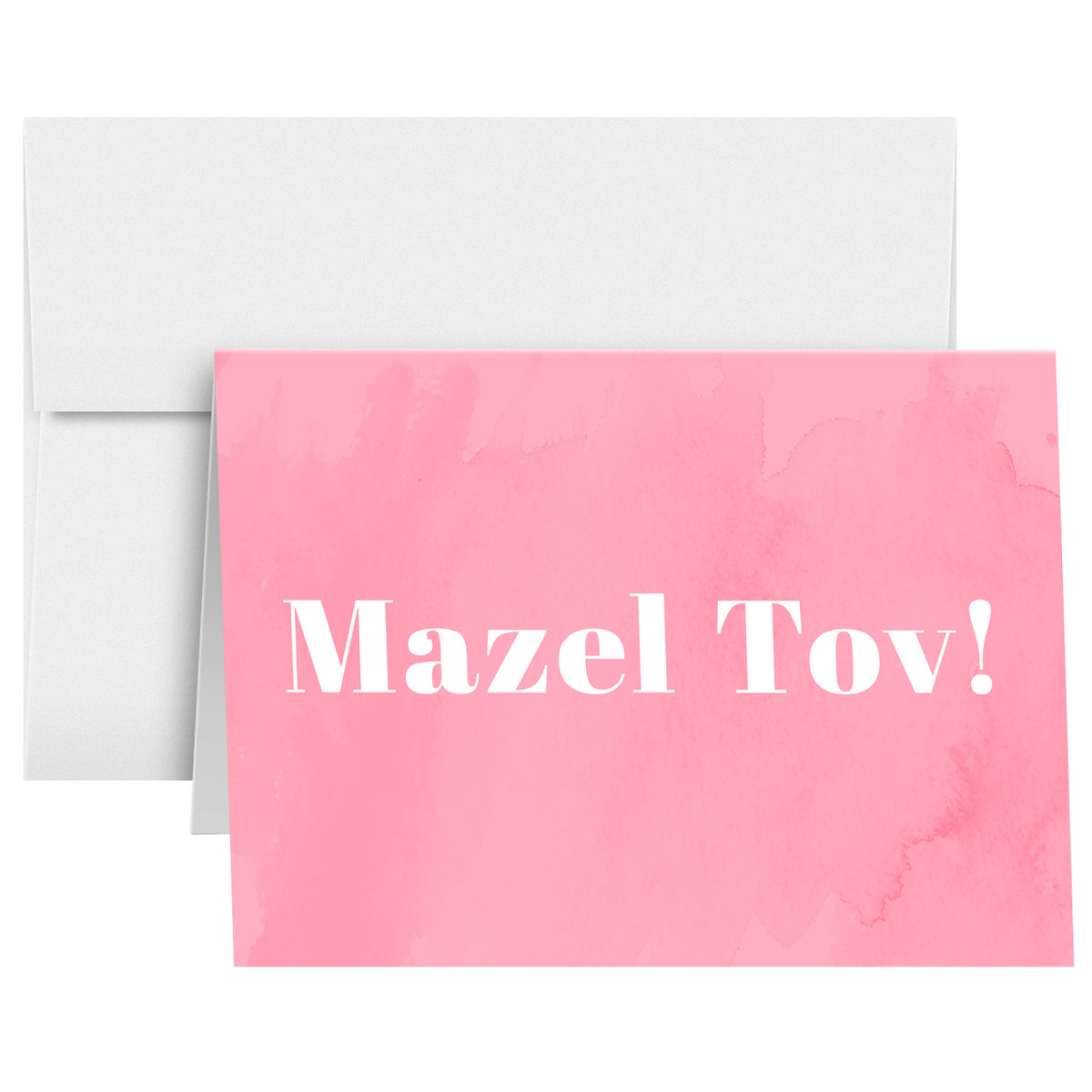 Mazel Tov Congratulations Greeting Cards and Envelopes – Bar and Bat Mitzvah, Weddings and Jewish Celebrations – 4.25" x 5.5" – 10 per Pack