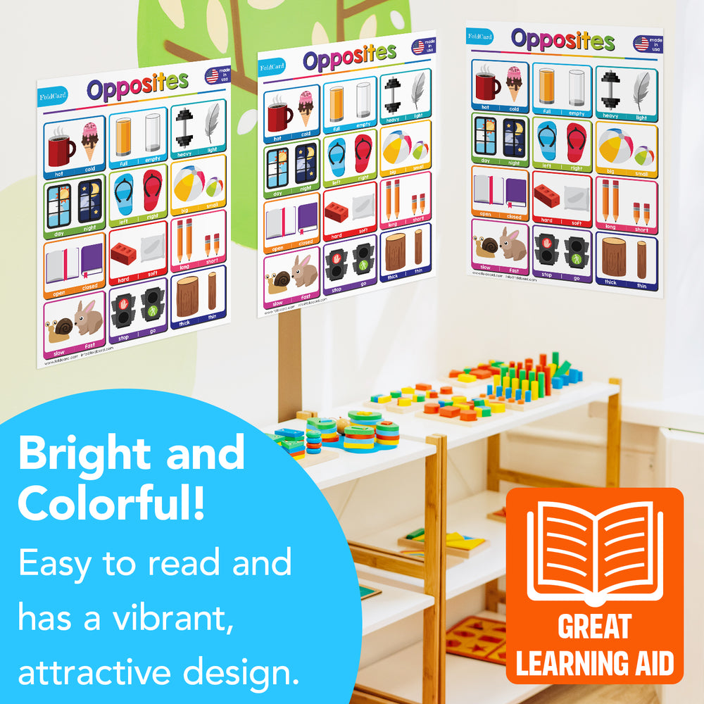 Opposite Sort Chart Kids Opposites Chart | Preschool to Grade 1